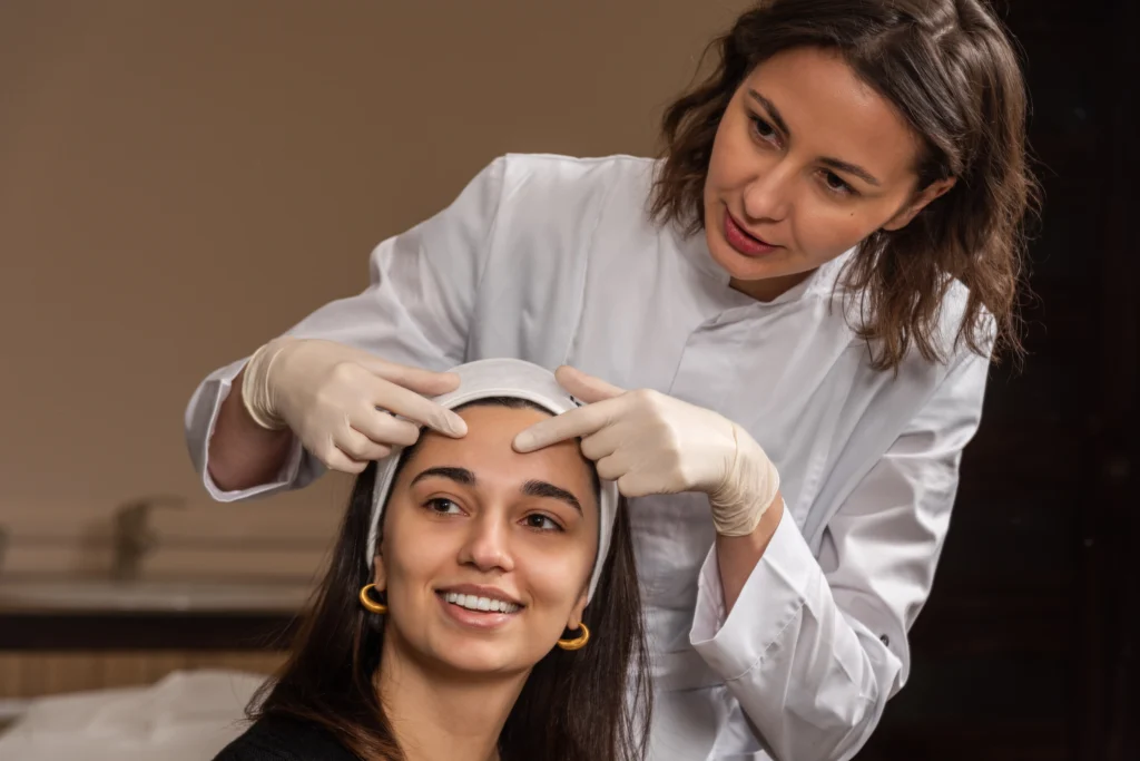The Consultation and Preparation with doctor for eyebrows pigmentation