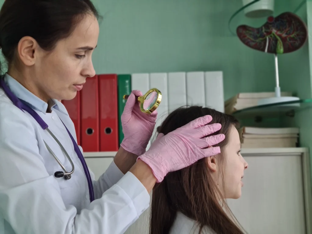The image shows the importance of selecting the right practitioner for scalp micropigmentation